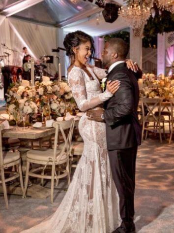Kenzo Kash Hart parents Kevin Hart and Eniko at their wedding.